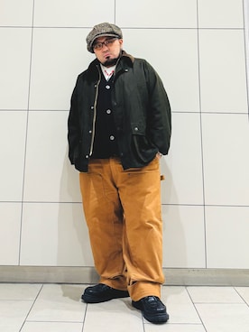 「アイテム（キャスケット）」を使った、ぬ〜さんさん（メンズ・165cm）の冬コーディネート