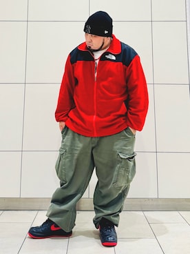 「NIKE」｜「アイテム（ジャケット/アウター）」を使った、ぬ〜さんさん（メンズ・165cm）の冬コーディネート