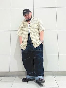 「OVERRIDE（オーバーライド）のアイテム」を使った、ぬ〜さんさん（メンズ・165cm）の夏コーディネート