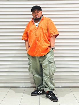 「アイテム（ハンチング/ベレー帽）」を使った、ぬ〜さんさん（メンズ・165cm）の夏コーディネート