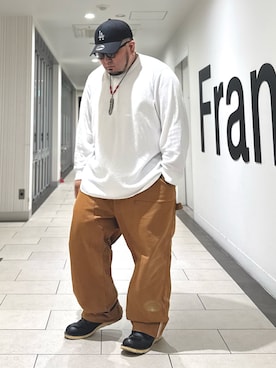 「Carhartt(カーハート)のアイテム」を使った、ぬ〜さんさん(メンズ・165cm)の秋コーディネート