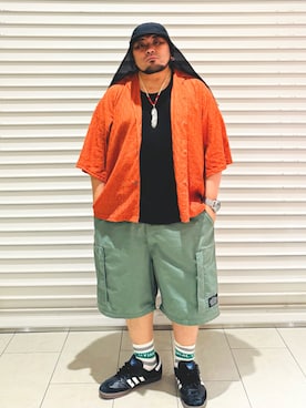 「アイテム（シャツ/ブラウス）」を使った、ぬ〜さんさん（メンズ・165cm）の夏コーディネート