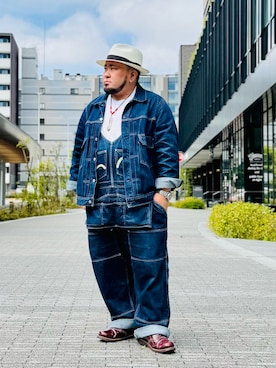 「オーバーオール」｜ぬ〜さんさん（メンズ・165cm）の春コーディネート