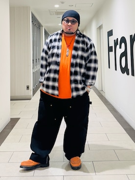 「Dr. Martens（ドクターマーチン）のアイテム（シューズ）」を使った、ぬ〜さんさん（メンズ・165cm）の秋コーディネート