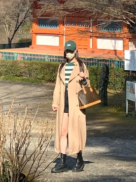 「ZARA（ザラ）のアイテム（パンツ、ブラック系）」を使った、𝐲𝐮𝐚さん（レディース・165cm）の春コーディネート