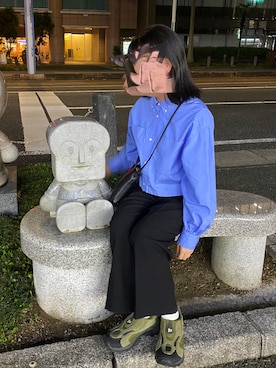 「IL BISONTE（イルビゾンテ）のアイテム」を使った、ちゅーりっぷさん（レディース・154cm）の夏コーディネート