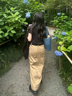「CANAL JEAN（キャナルジーン）のアイテム」を使った、ちゅーりっぷさん（レディース・154cm）の夏コーディネート