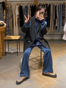 「WHIMSIC（ウィムジック）のアイテム（その他アウター）」を使った、zakkyさん（レディース・151cm）の夏コーディネート