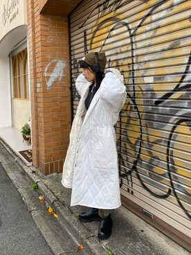 「WHIMSIC（ウィムジック）のアイテム（その他アウター）」を使った、zakkyさん（レディース・151cm）の秋コーディネート