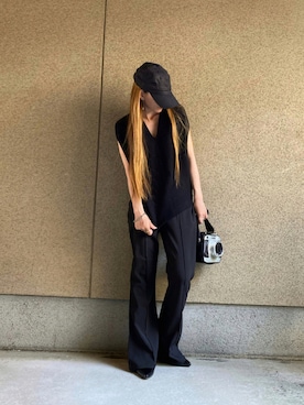 「frames RAY CASSIN（フレームスレイカズン）のアイテム（スラックス）」を使った、A☆Fさん（レディース・153cm）の夏コーディネート