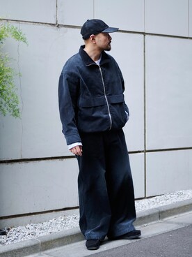 「PUBLIC TOKYO（パブリックトウキョウ）のアイテム（ブルゾン）」を使った、田中貴大さん（メンズ・168cm）の冬コーディネート