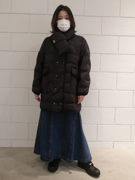 「AVIREX（アヴィレックス）のアイテム（ダウンジャケット/コート）」を使った、KAEさん（レディース・153cm）の秋コーディネート