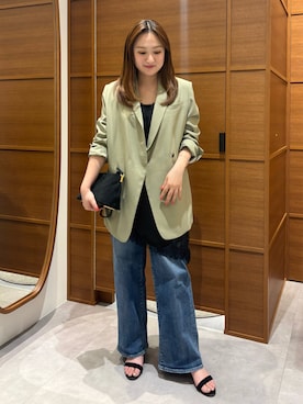 「RED CARD TOKYO（レッドカード）のアイテム（パンツ）」を使った、MIHIROさん（レディース・154cm）の春コーディネート