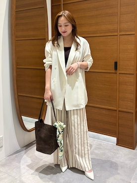 「Rouge vif（ルージュヴィフ）のアイテム」を使った、MIHIROさん（レディース・154cm）の春コーディネート