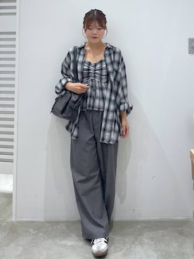 「Heather（ヘザー）のアイテム（その他パンツ）」を使った、mioさん（レディース・157cm）の秋コーディネート