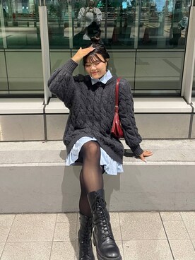 mioさん（レディース・157cm）の冬コーディネート