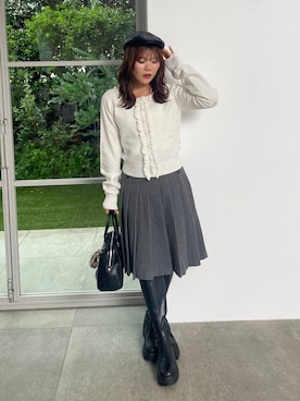 「アイテム（チャーム）」を使った、mioさん（レディース・157cm・20代）の秋コーディネート