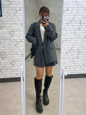 「Heather（ヘザー）のアイテム（ニット/セーター）」を使った、mioさん（レディース・157cm）の秋コーディネート