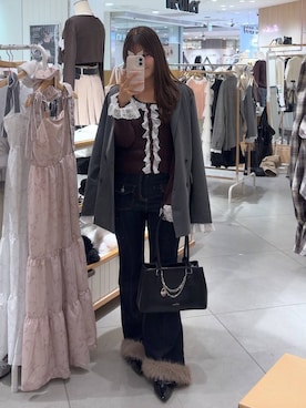 「Heather（ヘザー）のアイテム（パンツ）」を使った、mioさん（レディース・157cm）の秋コーディネート
