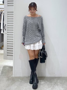 「Heather（ヘザー）のアイテム（その他パンツ）」を使った、mioさん（レディース・157cm）の秋コーディネート