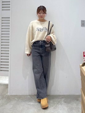 「Heather（ヘザー）のアイテム（ニット/セーター）」を使った、mioさん（レディース・157cm）の秋コーディネート