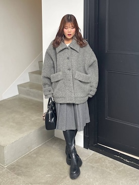 「アイテム（チャーム）」を使った、mioさん（レディース・157cm）の秋コーディネート