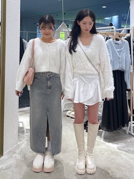 「アイテム（スカート）」を使った、mioさん（レディース・157cm）の秋コーディネート