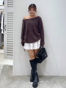 「Heather（ヘザー）のアイテム（その他パンツ）」を使った、mioさん（レディース・157cm）の秋コーディネート