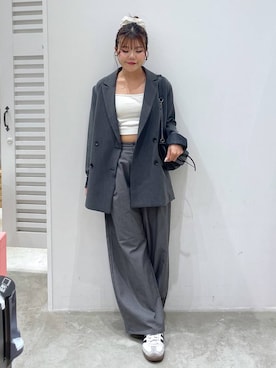 「Heather（ヘザー）のアイテム（その他パンツ）」を使った、mioさん（レディース・157cm）の秋コーディネート