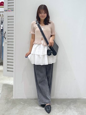 「Heather（ヘザー）のアイテム」を使った、mioさん（レディース・157cm）の夏コーディネート