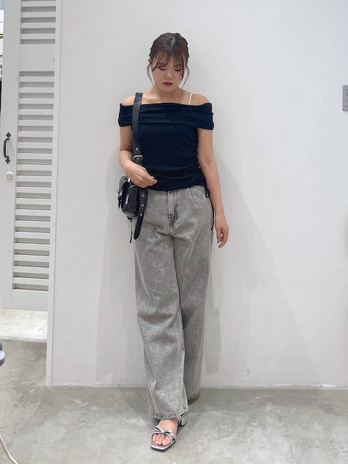 売れ筋商品|||マジェスティック カットソー レディース Heather Charcoal セール】サイドドロストカットTEE 497305（Tシャツ/カットソー