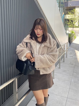 「Heather（ヘザー）の【累計10万本】楽ちんなのに美脚！秋冬No.1ブーツ　インヒールストレッチロングブーツ　571563（ブーツ）」を使った、mioさん（レディース・157cm）の秋コーディネート