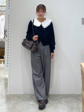 「Heather（ヘザー）のアイテム（その他パンツ）」を使った、mioさん（レディース・157cm）の秋コーディネート