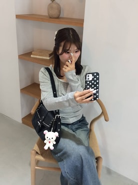 「Heather（ヘザー）のアイテム（Tシャツ/カットソー）」を使った、mioさん（レディース・157cm）の夏コーディネート