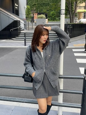 「Heather（ヘザー）のアイテム（ニット/セーター）」を使った、mioさん（レディース・157cm）の秋コーディネート