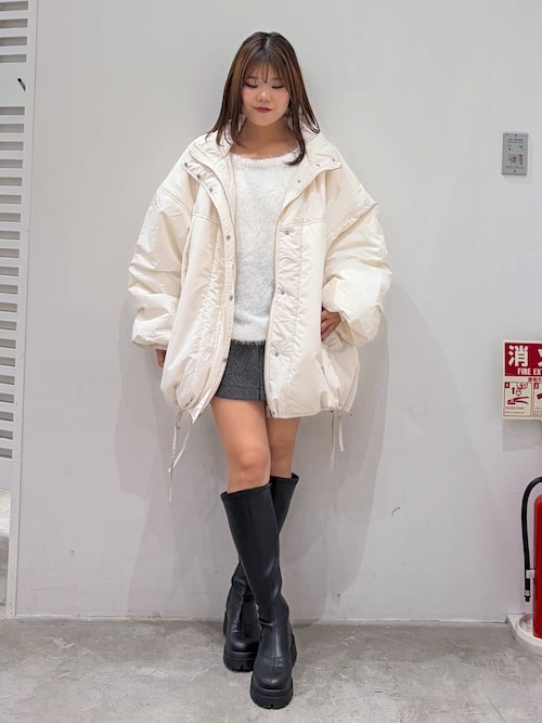 スタンドギャザーミドルブルゾン 593654（ブルゾン）｜Heather（ヘザー