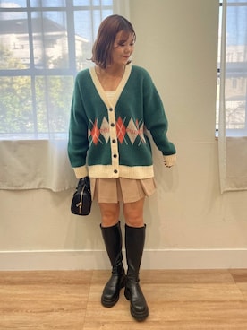 POLO BCS(ポロ・ビーシーエス)】アーガイルカーディガン 975498