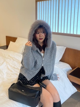 「Heather（ヘザー）のアイテム（ニット/セーター）」を使った、mioさん（レディース・157cm）の秋コーディネート