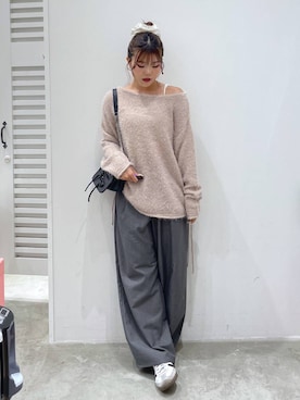 「Heather（ヘザー）のアイテム（その他パンツ）」を使った、mioさん（レディース・157cm）の秋コーディネート