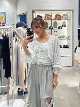 「アイテム（スウェットパンツ）」を使った、mioさん（レディース・157cm・20代）の夏コーディネート