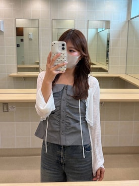 「Heather（ヘザー）のアイテム（パンツ）」を使った、mioさん（レディース・157cm）の春コーディネート