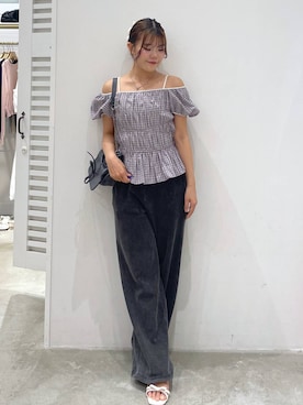 「アイテム（スウェットパンツ）」を使った、mioさん（レディース・157cm・20代）の夏コーディネート