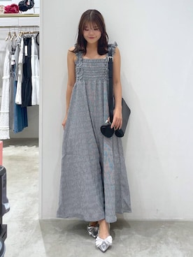 「アイテム（つなぎ/オールインワン）」を使った、mioさん（レディース・157cm）の夏コーディネート