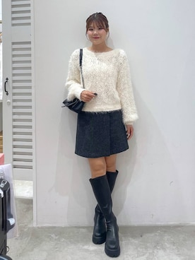 「Heather（ヘザー）のアイテム（ニット/セーター）」を使った、mioさん（レディース・157cm）の秋コーディネート