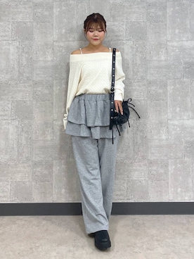 「Heather（ヘザー）のアイテム（その他パンツ）」を使った、mioさん（レディース・157cm）の秋コーディネート