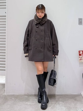 「Heather（ヘザー）の【累計10万本】楽ちんなのに美脚！秋冬No.1ブーツ　インヒールストレッチロングブーツ　571563（ブーツ）」を使った、mioさん（レディース・157cm）の秋コーディネート