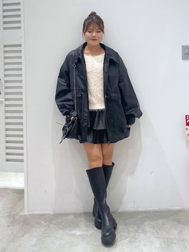 「Heather（ヘザー）のアイテム（ニット/セーター）」を使った、mioさん（レディース・157cm）の秋コーディネート