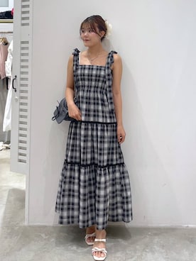 「Heather（ヘザー）のアイテム」を使った、mioさん（レディース・157cm）の夏コーディネート