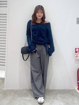 「Heather（ヘザー）のアイテム（ニット/セーター）」を使った、mioさん（レディース・157cm）の秋コーディネート