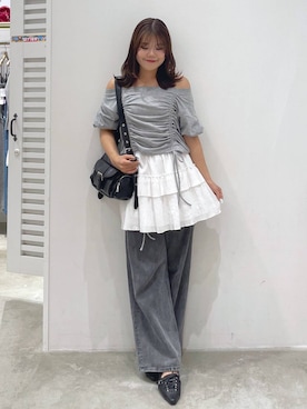 「Heather（ヘザー）のアイテム」を使った、mioさん（レディース・157cm）の夏コーディネート